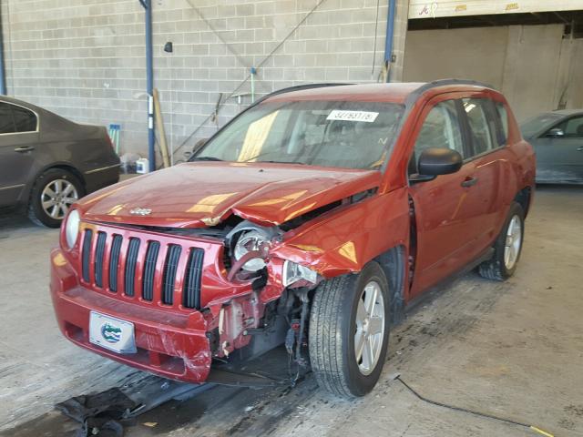 1J8FT47W97D428101 - 2007 JEEP COMPASS RED photo 2