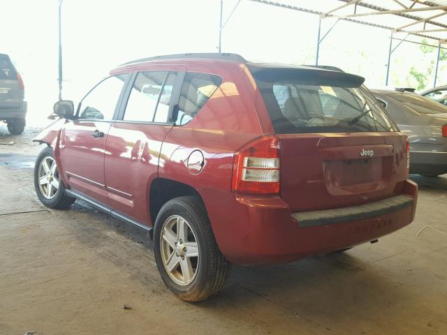1J8FT47W97D428101 - 2007 JEEP COMPASS RED photo 3