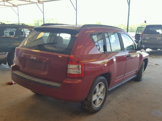 1J8FT47W97D428101 - 2007 JEEP COMPASS RED photo 4