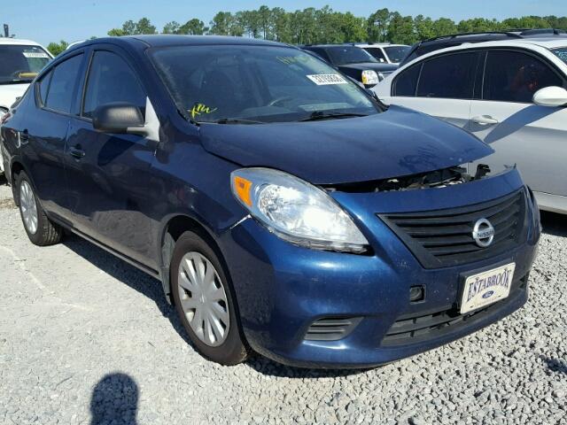 3N1CN7AP1EL864989 - 2014 NISSAN VERSA BLUE photo 1