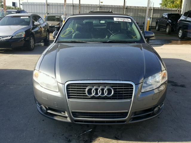 WAUAF48H77K036283 - 2007 AUDI A4 2.0T CA GRAY photo 9