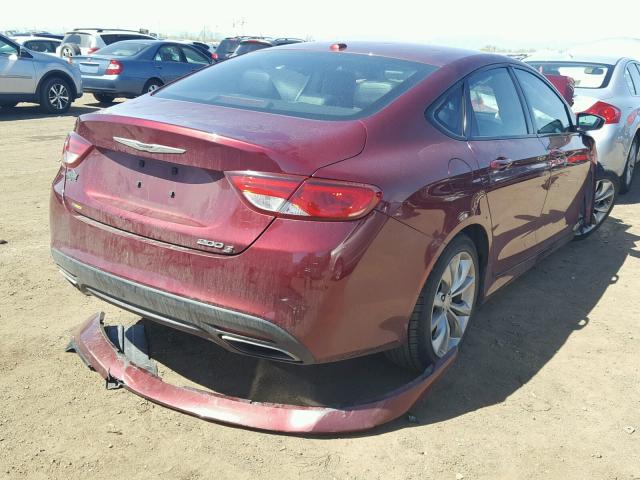 1C3CCCBB6FN745257 - 2015 CHRYSLER 200 S RED photo 4