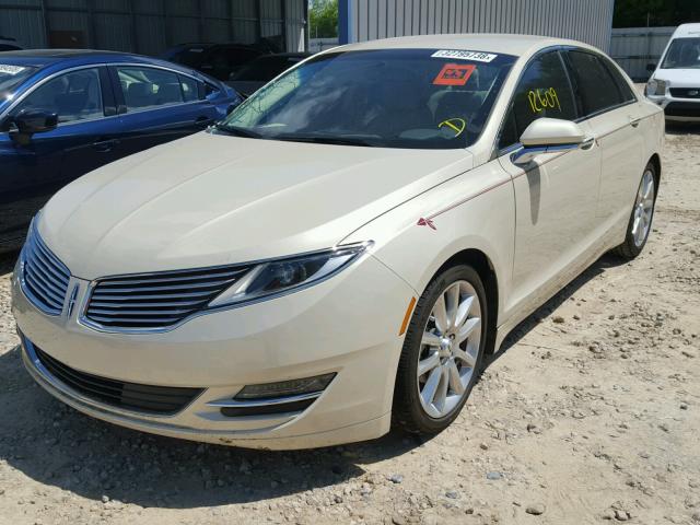 3LN6L2LU0FR623781 - 2015 LINCOLN MKZ HYBRID BEIGE photo 2