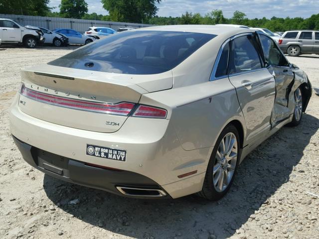 3LN6L2LU0FR623781 - 2015 LINCOLN MKZ HYBRID BEIGE photo 4