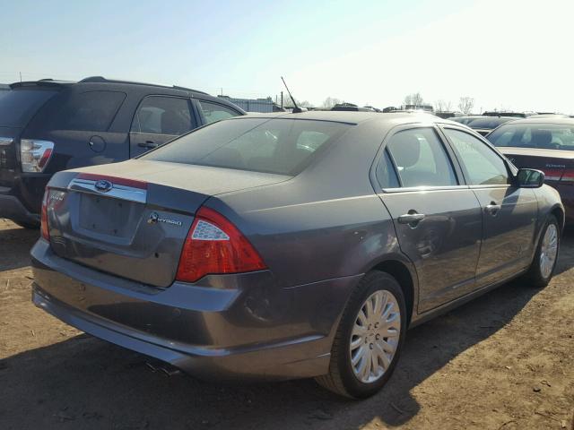 3FADP0L36AR133937 - 2010 FORD FUSION HYB GRAY photo 4