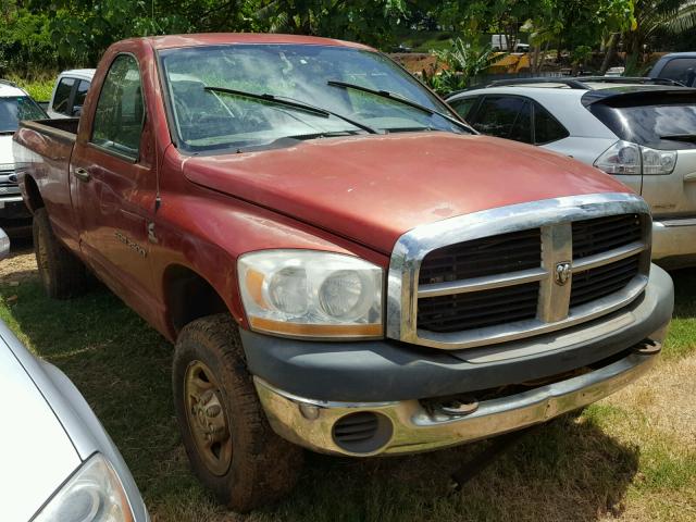3D7KS26C46G222566 - 2006 DODGE RAM 2500 S RED photo 1