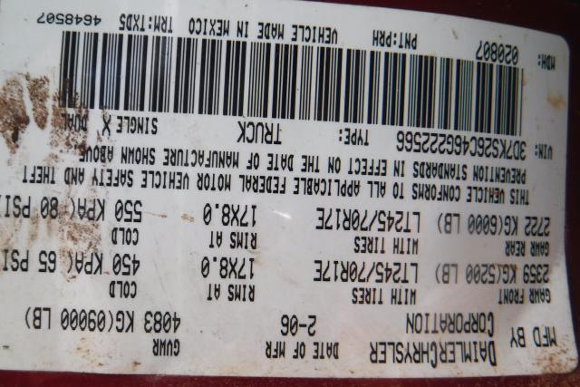 3D7KS26C46G222566 - 2006 DODGE RAM 2500 S RED photo 10