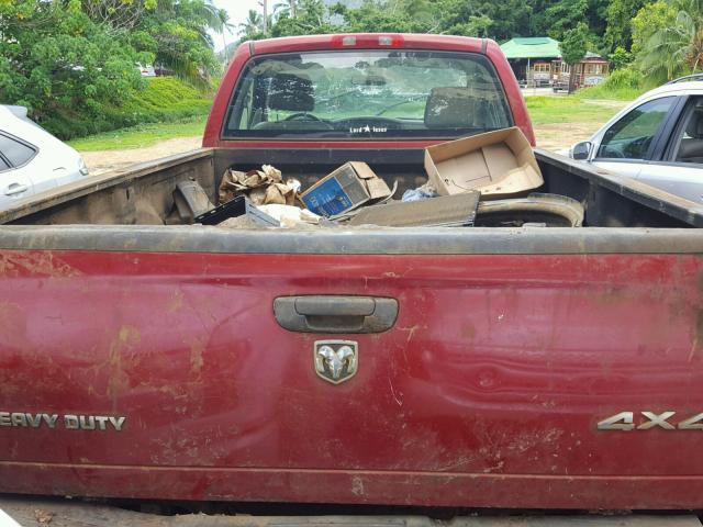 3D7KS26C46G222566 - 2006 DODGE RAM 2500 S RED photo 6