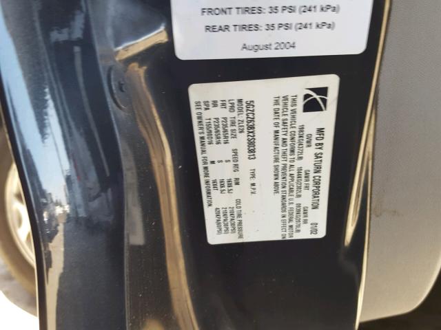 5GZCZ63BX2S803813 - 2002 SATURN VUE BLACK photo 10