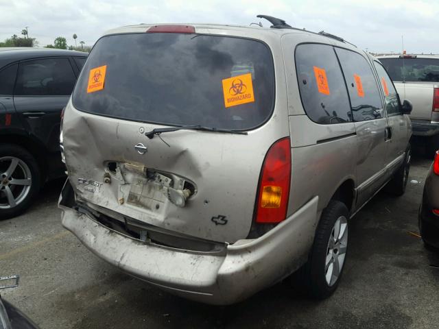 4N2XN11T2YD810648 - 2000 NISSAN QUEST SE TAN photo 4