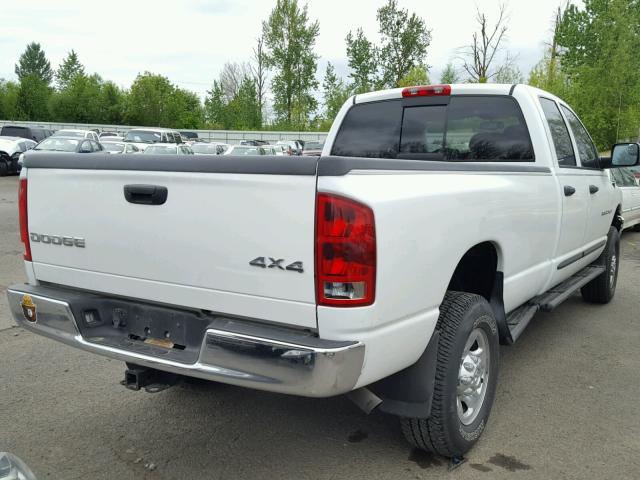 1D3KU28D04J109680 - 2004 DODGE RAM 2500 S WHITE photo 4