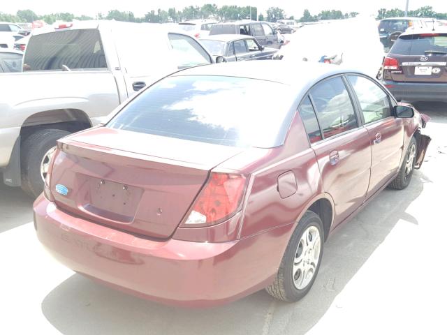 1G8AJ52F13Z154565 - 2003 SATURN ION LEVEL BURGUNDY photo 4