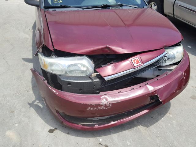 1G8AJ52F13Z154565 - 2003 SATURN ION LEVEL BURGUNDY photo 9