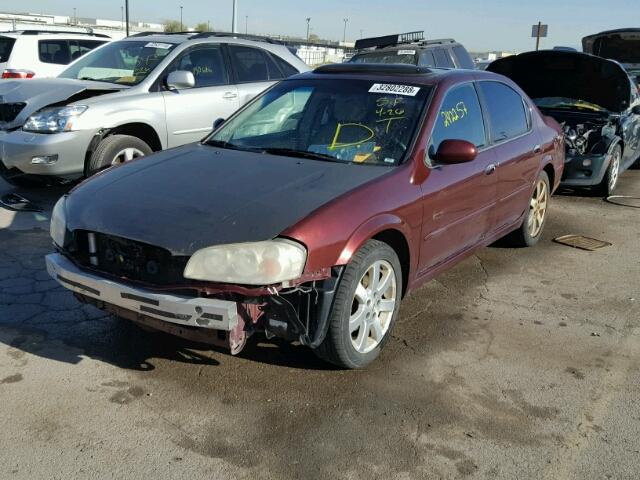 JN1DA31A32T324359 - 2002 NISSAN MAXIMA GLE BURGUNDY photo 2