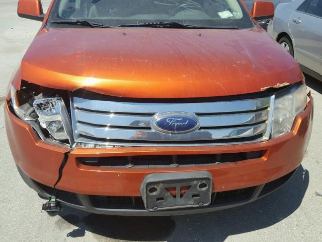 2FMDK49C67BB42907 - 2007 FORD EDGE SEL P ORANGE photo 9