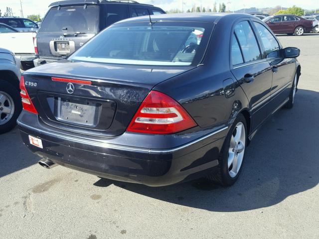 WDBRF56H86F733188 - 2006 MERCEDES-BENZ C 350 BLUE photo 4