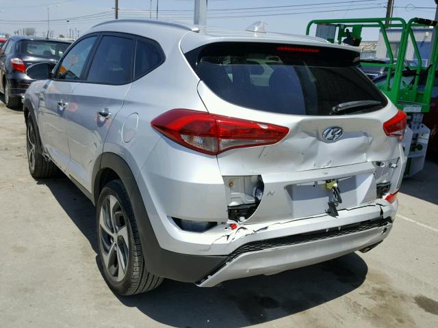 KM8J3CA21HU309148 - 2017 HYUNDAI TUCSON LIM SILVER photo 3