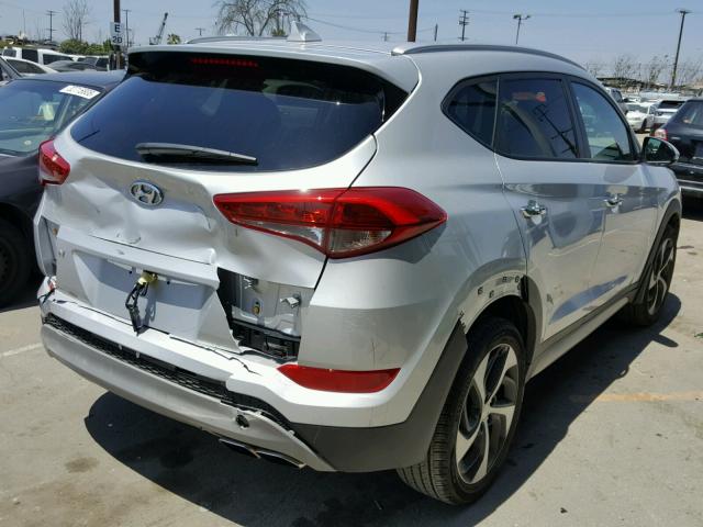 KM8J3CA21HU309148 - 2017 HYUNDAI TUCSON LIM SILVER photo 4