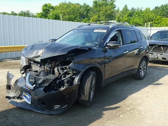 5N1AT2MV4EC784858 - 2014 NISSAN ROGUE S BLACK photo 2