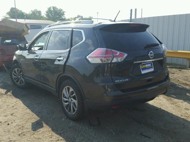 5N1AT2MV4EC784858 - 2014 NISSAN ROGUE S BLACK photo 3