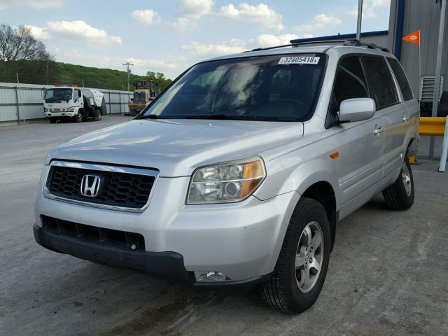 5FNYF28647B003906 - 2007 HONDA PILOT EXL SILVER photo 2