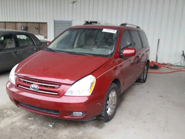 KNDMB233396304155 - 2009 KIA SEDONA EX BURGUNDY photo 2