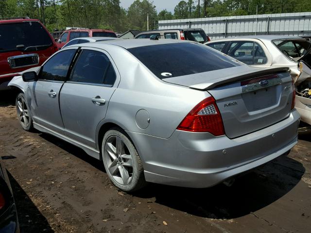 3FAHP0KC7AR387207 - 2010 FORD FUSION SPO SILVER photo 3