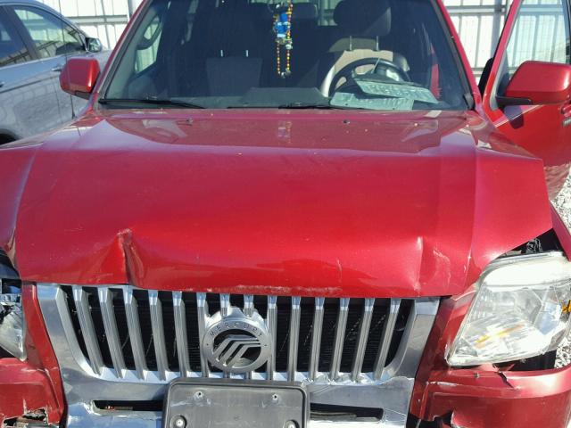 4M2CU97G69KJ06294 - 2009 MERCURY MARINER PR RED photo 7