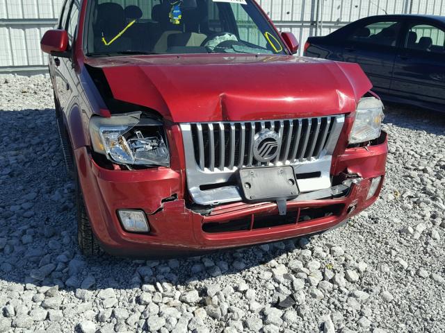 4M2CU97G69KJ06294 - 2009 MERCURY MARINER PR RED photo 9