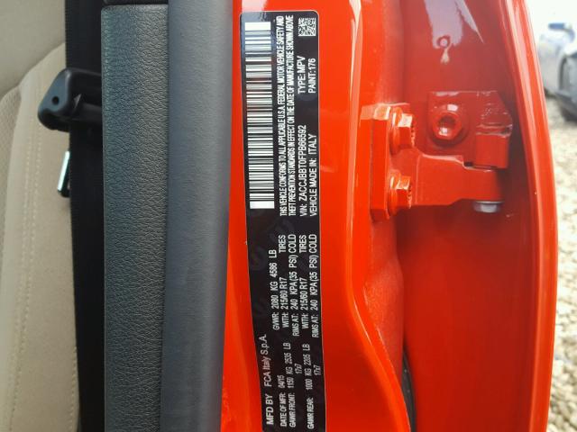 ZACCJBBT0FPB66592 - 2015 JEEP RENEGADE L RED photo 10