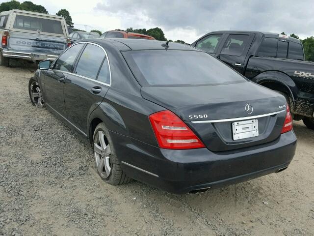 WDDNG9EB4CA447001 - 2012 MERCEDES-BENZ S BLACK photo 3