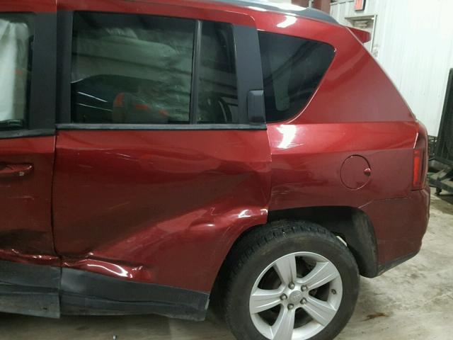 1C4NJDBB6ED534242 - 2014 JEEP COMPASS SP MAROON photo 10
