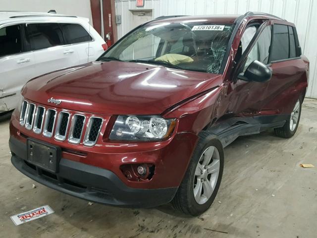 1C4NJDBB6ED534242 - 2014 JEEP COMPASS SP MAROON photo 2