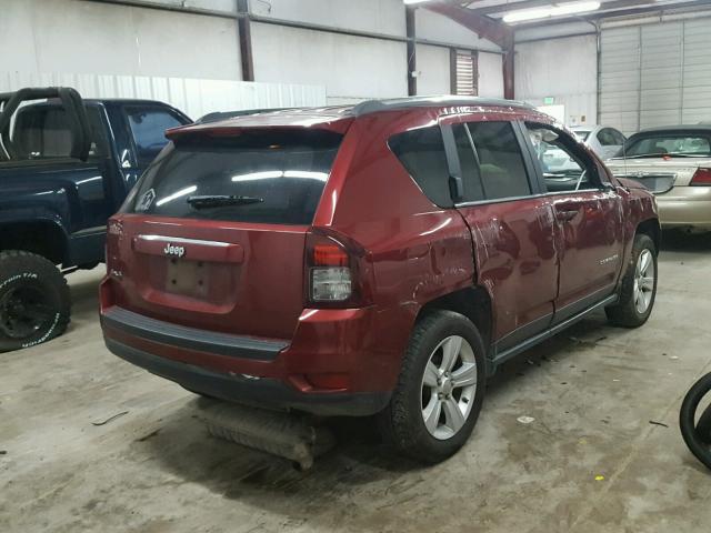 1C4NJDBB6ED534242 - 2014 JEEP COMPASS SP MAROON photo 4