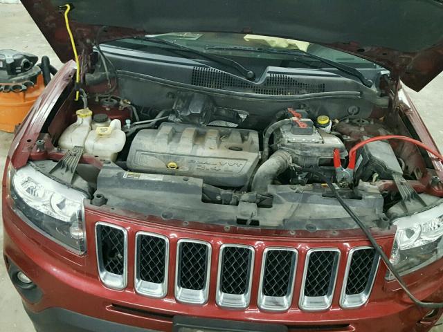 1C4NJDBB6ED534242 - 2014 JEEP COMPASS SP MAROON photo 7