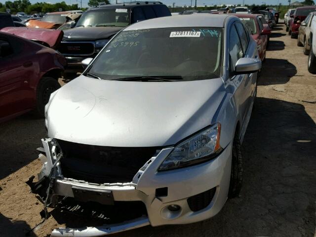 3N1AB7APXEY243995 - 2014 NISSAN SENTRA S/S SILVER photo 2