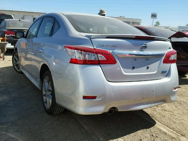 3N1AB7APXEY243995 - 2014 NISSAN SENTRA S/S SILVER photo 3