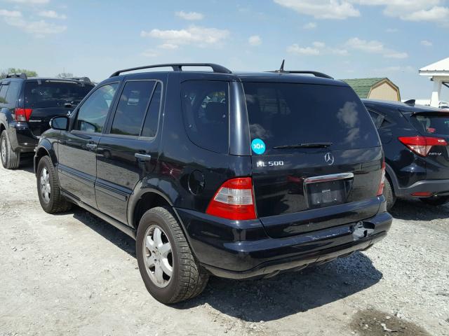 4JGAB75E34A515968 - 2004 MERCEDES-BENZ ML 500 BLACK photo 3