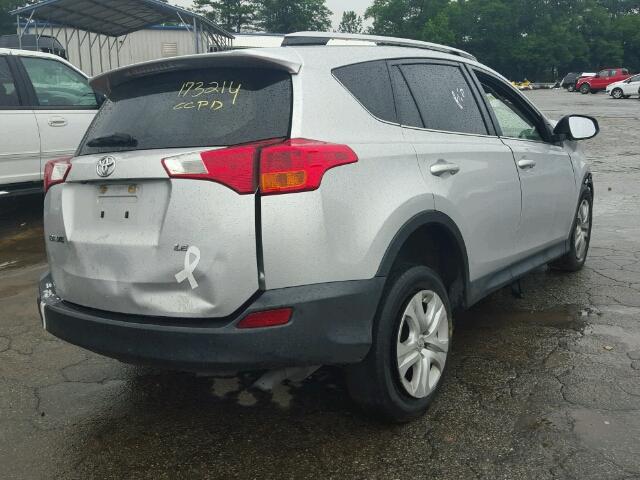 JTMZFREV0EJ004632 - 2014 TOYOTA RAV4 LE SILVER photo 4