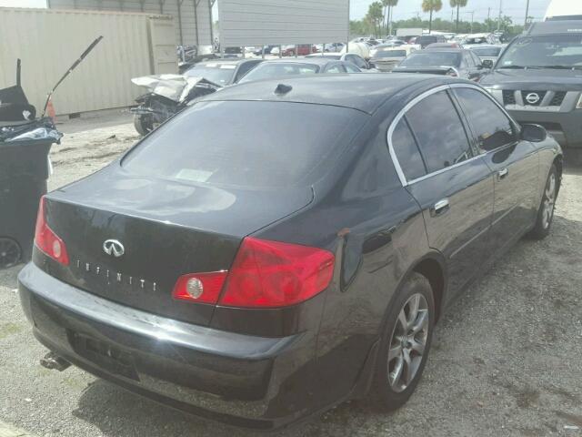 JNKCV51F46M607307 - 2006 INFINITI G35 BLACK photo 4