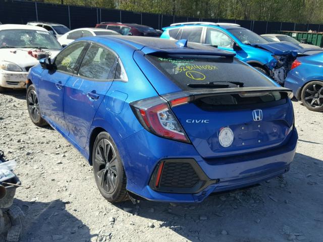 SHHFK7H7XHU201270 - 2017 HONDA CIVIC EXL BLUE photo 3