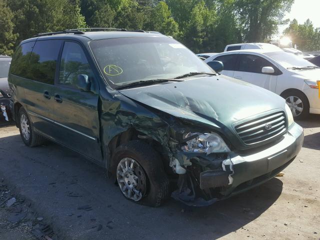 KNDUP131826330461 - 2002 KIA SEDONA EX GREEN photo 1