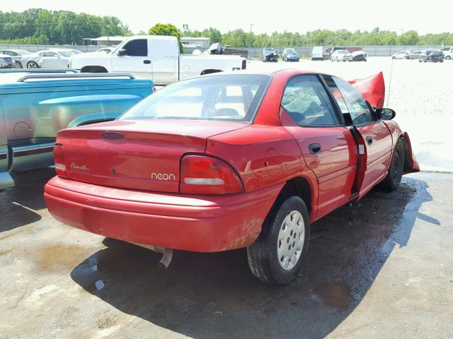 1P3ES47CXWD721029 - 1998 PLYMOUTH NEON HIGHL RED photo 4