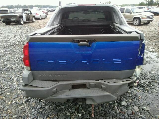 3GNEC13T32G169797 - 2002 CHEVROLET AVALANCHE BLUE photo 9