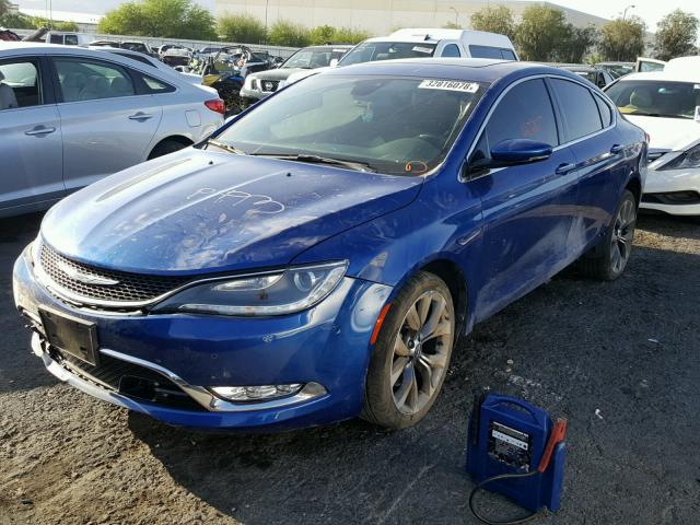 1C3CCCEG2FN740077 - 2015 CHRYSLER 200 C BLUE photo 2