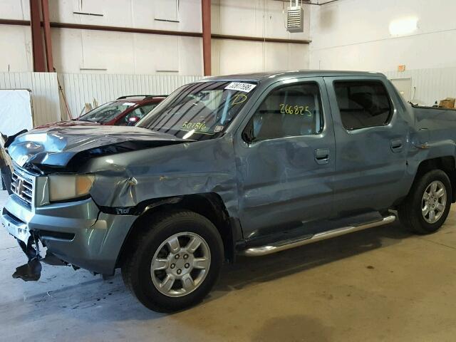 2HJYK16597H501816 - 2007 HONDA RIDGELINE BLUE photo 9