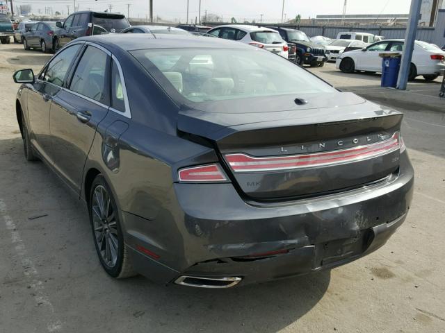 3LN6L2LU6GR632566 - 2016 LINCOLN MKZ HYBRID GRAY photo 3