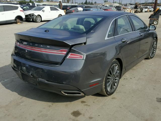 3LN6L2LU6GR632566 - 2016 LINCOLN MKZ HYBRID GRAY photo 4