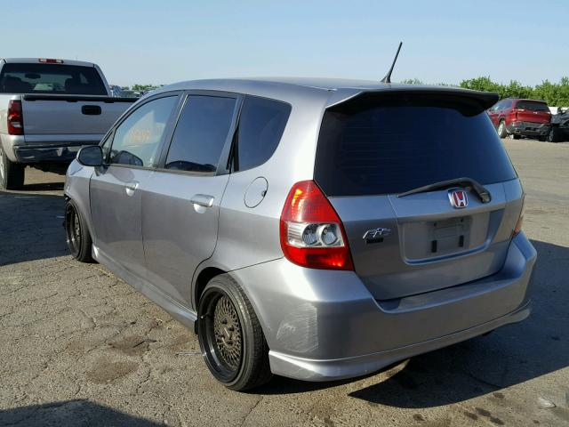 JHMGD37607S007140 - 2007 HONDA FIT S CHARCOAL photo 3