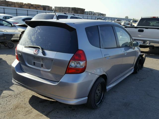 JHMGD37607S007140 - 2007 HONDA FIT S CHARCOAL photo 4